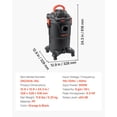 thumbnail image 3 of 3in1 Shop Vac 11 Gallon Wet Dry Shop Vacuum 45 Peak HP Portable Vacuum Cleaner with Blower DualFilter 1350W for Jobsite Workshop Garage Home, 3 of 12