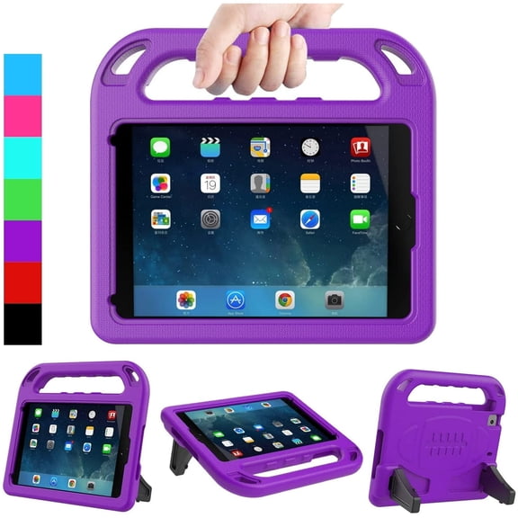 SUPNICE Kids Case for iPad Mini 1/2/3/4/5 7.9-inch, Light Weight Shockproof Handle Kickstand Cover for iPad Mini 5th/4th/3rd/2nd/1st Generation, Purple