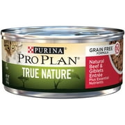 Purina Pro Plan True Nature Grain-Free Classic Formula Natural Beef & Giblets Entree Adult Wet Cat Food - (24) 5.5 oz. Cans