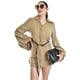 thumbnail image 5 of Blusa larga con manga globo y cinturón Roman Fashion/Juvenil, 10801 (Café) cafe M, 5 of 6