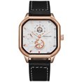 thumbnail image 4 of Reloj cuadrado para hombre, moderno, para adolescentes, estudiantes de secundaria, no mecánico, para estudiantes universitarios, con cinturón, esfera grande, 4 of 6