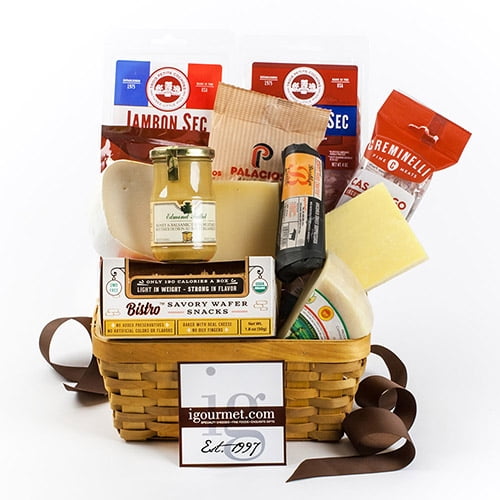 Connoisseur's Gourmet Meat & Cheese Gift Basket