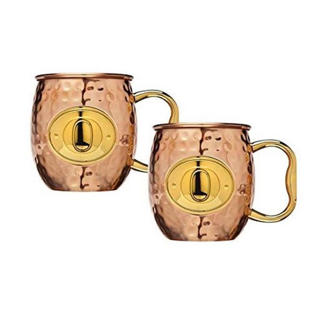 Godinger 99025 20 oz O Monogram Moscow Mule Mugs - Set of 2
