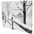 thumbnail image 4 of Northlight Small Fiber Optic Lighted Snowy Winter Cabin Canvas Wall Art - 11.75" x 15.75", 4 of 9