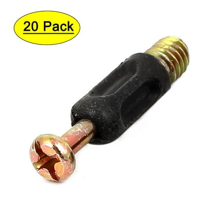 

Furniture Connecting Fitting Bolt Screw 6mm Male Thread 32mm Length 20pcs