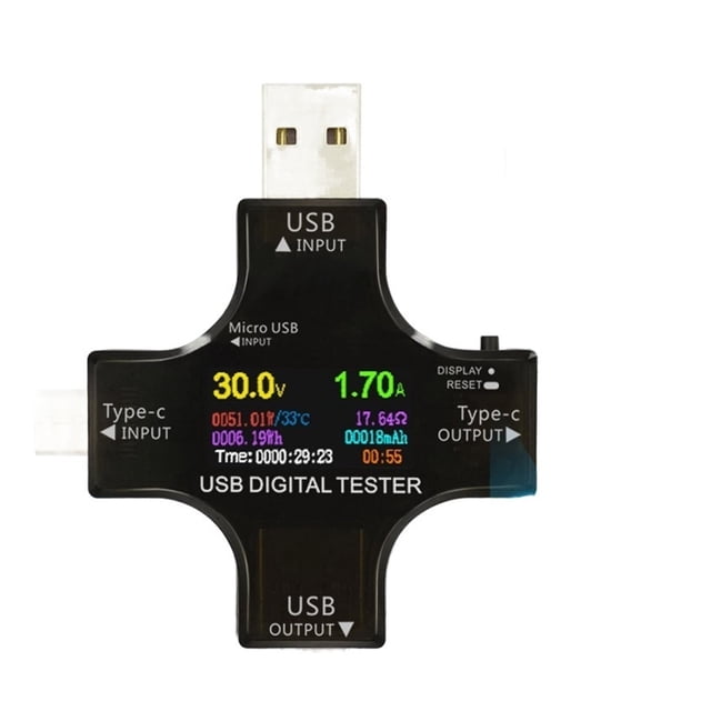USB Tester Digital Voltmeter 32V Voltage 6.5A Current Energy Wattmeter Meter Ammeter Indicator Power Bank Charger Detector ToolsA ,Updated USB Tester