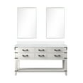 thumbnail image 3 of Woodhaven 60 in W x 22 in D White Oak Double Bath Vanity, Cultured Marble Top and 28 in Mirrors, 3 of 9