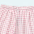 thumbnail image 6 of Annhoo Cotton Linen Pants for Women Plaid Casual Elastic Waist Side Tie Trousers Lightweight Straight Leg Pants, 6 of 9