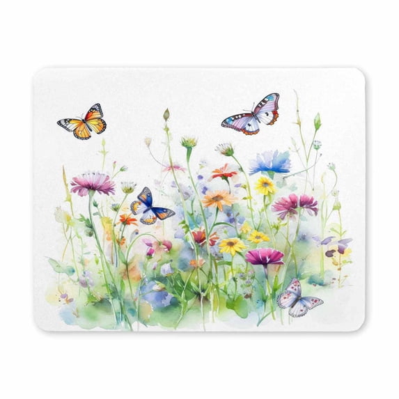 Mouse Pad, Floral Mouse Pad, Computer Mouse Mat with Design, Non-Slip Rubber Base Mousepad, Waterproof Office Mouse Pads for Women