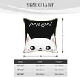 thumbnail image 4 of Kll Cat Meow Decorative Throw Pillow Covers Velvet Soft For Couch Sofa Bedroom Living Room Outdoor -18"X18", 4 of 8