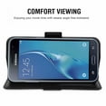 thumbnail image 3 of Samsung Galaxy J3-2016 Case, Cell Phone Leather Sleeve PU Leather Cover Wallet Cell Phone Case Cover Compatible for Samsung Galaxy J3-2016 Leather Case - Black, 3 of 7