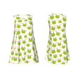 thumbnail image 6 of Defioc Green Frog Pattern Women's Summer Dresses 2025 Beach Casual Sleeveless Tank Loose Sundress Beach Vacation Clothes with Pocket -XX-Large, 6 of 7