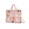 thumbnail image 7 of FORMRS Womens Corduroy Tote Bag Crossbody Shoulder Handbag with Pocket, Cute Pink Halloween, 7 of 7