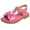 Hot Pink, variant on Yindaity Toddler Girls Buckle Sandals Comfort Open Toe Sandal with Adjustable Back Strap Girls Summer Sandals (White,3.5-4 Years )