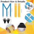 thumbnail image 4 of 5PCS Yellow Costumes Accessories for Adults, Big Eyes Steampunk Goggles Yellow Beanie Knit Hats Black Gloves Suspenders Buttons Set for Halloween World Book Day Cosplay Fancy Dress Party, 4 of 7