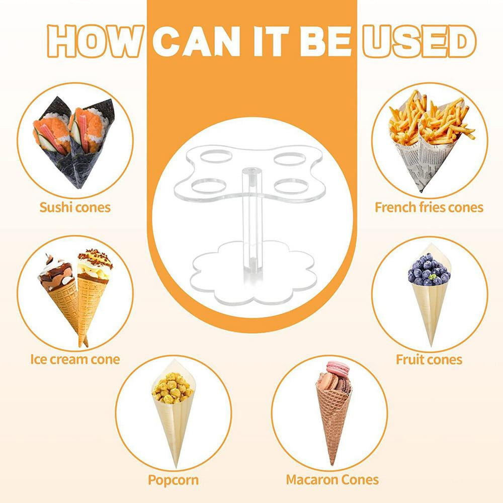 Buy Fovolat Transparent Ice Cream Cone Holder Transparent Cone Holders