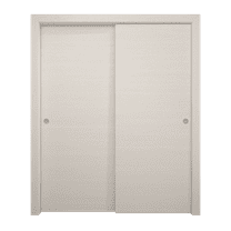Sliding Closet Bypass Doors 72 x 96 inches | Ego 5000 Painted White Oak | Rails Hardware Set | Wood Solid Bedroom Wardrobe Doors