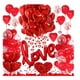 thumbnail image 1 of Xtellar Globos Rojos Y Pétalos De Rosa Decoración San Valentín Set, 1 of 1