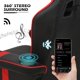 thumbnail image 5 of Customize Modern Red Office massage Chair Ergonomic High-Back PU Leather Audio Gaming Chair with Speakers and Cupholders My Lux Decor Round, 5 of 6