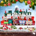 thumbnail image 4 of Mini tren de madera, adornos navideños para trenes, adornos navideños, adornos navideños para caravanas en miniatura, minifiguras para decoración de interiores del hogar (b, 4 of 5
