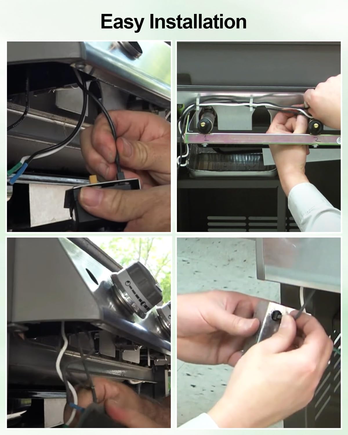 Aniceparthy 64868 Grill Igniter Kit,Electronic 2-Outlet Ignition Kit for Weber Q1200 Q2200 Series Gas GrillsParts(2014+), Push Button Igniter Kit Replace Weber 51010001 51200001
