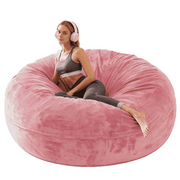 6FT Giant Memory Foam Bean Bag Chair for Adults | Spacious Floor Lounger with Ample Room – Versatile Design Perfect for Movie Nights, Reading & Any Living Space