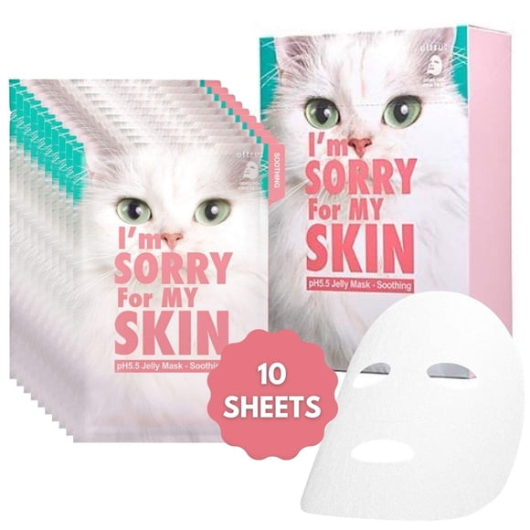 I'M SORRY FOR MY SKIN pH5.5 Jelly Face Mask Set de cuidado de la piel Mascarillas hidratantes coreanas para el cuidado de la piel Artículos de cuidado personal Regalos de belleza para mujeres Paquete