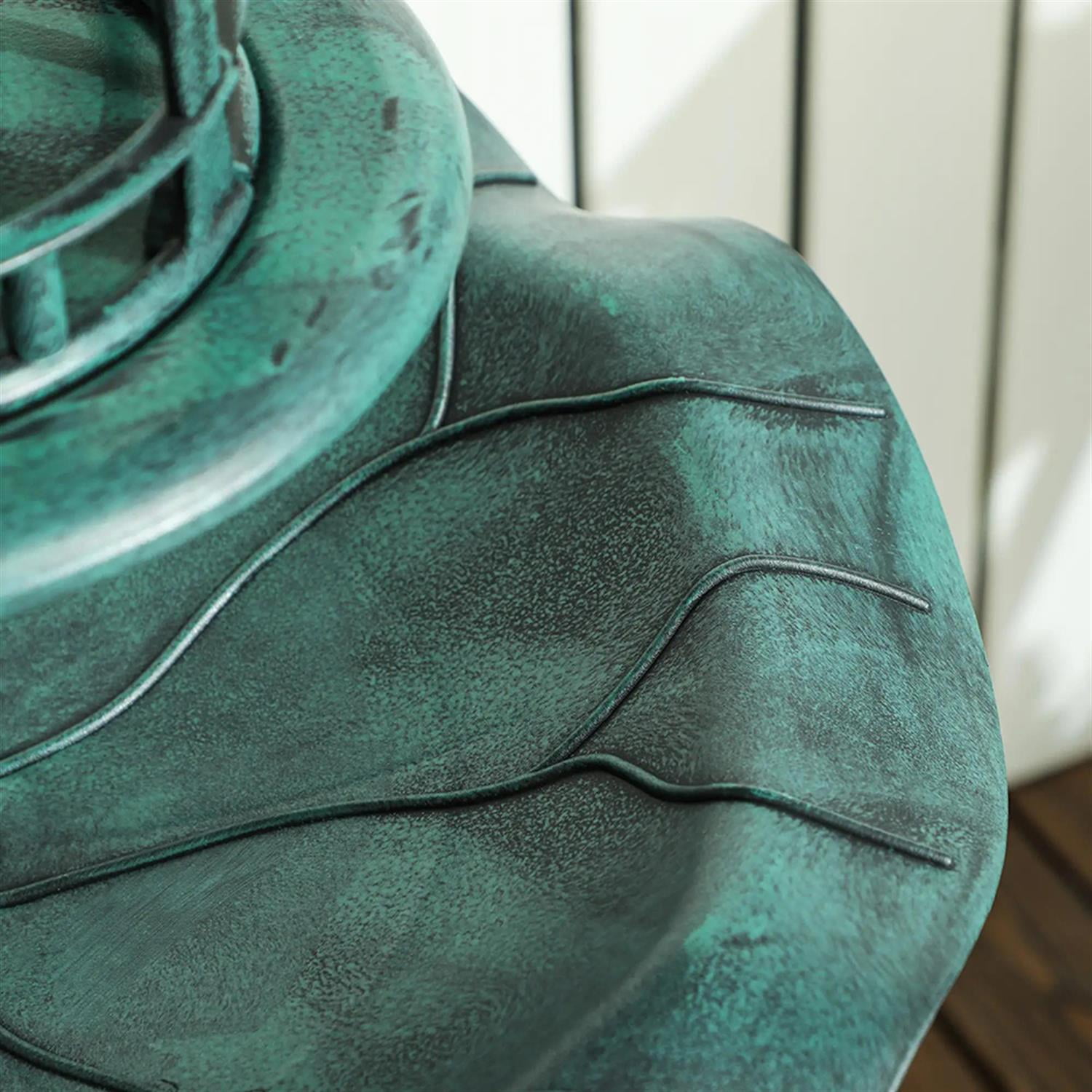 resenkos 3-in-1 Outdoor Flower Birdbath with Bird Feeder, Charming Garden Accent to Attract Birds, Durable Resin Construction for Patio, Deck, or Yard, Green