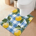 thumbnail image 2 of Yayeee Bath Rug for Bathroom Floor Non Slip Rectangle Fluffy Soft Absorbent Mat, 16"x24", Light Blue Plaid, 2 of 7