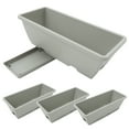 thumbnail image 1 of 4 Sets of Window Box Planter Vegetable Flower Planter Box Rectangular Flower Pot with Saucer, 1 of 8