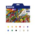 thumbnail image 3 of Amdohai 12 Colors Acrylic Paint Metallic Markers Set Water-Based Art Marker 2mm Tip Quick Dry Non, 3 of 8