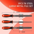 thumbnail image 3 of Professional File Set, High Carbon Steel Metal Files with Flat/Half-Round/Round Shapes, for Metal, Wood, Plastic & DIY Projects, 3 of 4