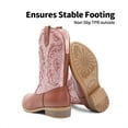 thumbnail image 5 of BURUDANI Cowgirl Riding Boots Cowboy Western Boots Girls Mid Calf Shoes, 5 of 5