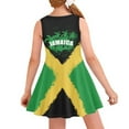 thumbnail image 2 of Yuyamidu Coconut Tree Tank Dresses for Kids Girls Size 13-14T Jamaican Flag Round Neck Skater Dresses Breathable Sleeveless A Line Midi Dress Casual Knee Length Dresses, 2 of 6