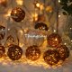 thumbnail image 4 of Cadena de luces LED con forma de bola de ratán, con pilas, para decoración navideña, para bodas, fiestas, hogar, guirnaldas, decoración de mesa, 4 of 4
