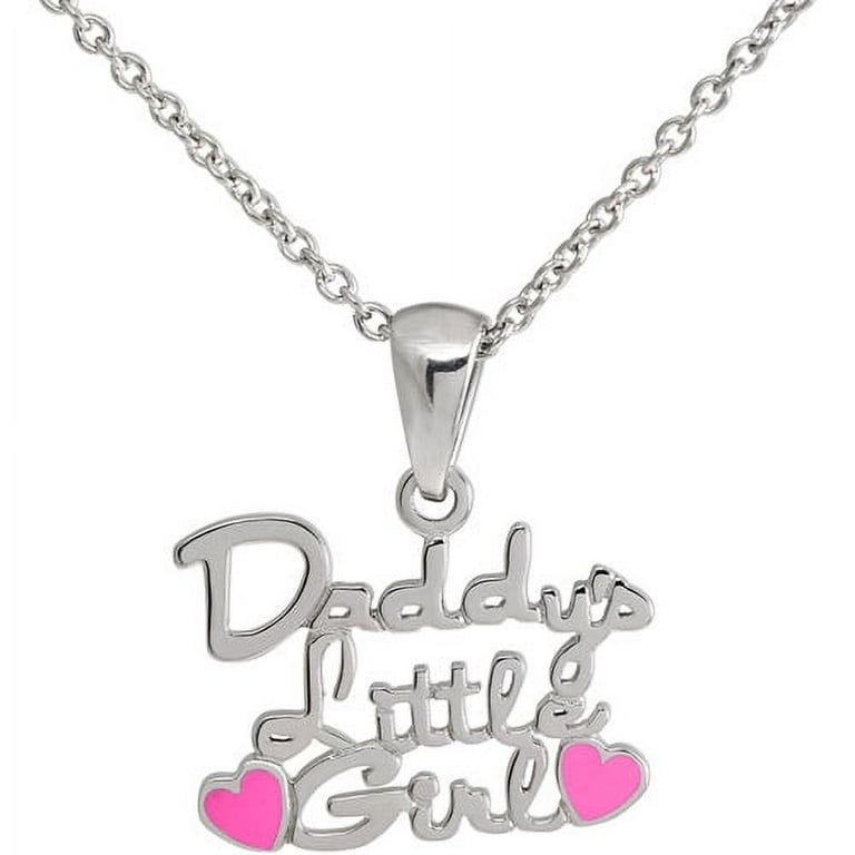 Daddy's Girl Heart Necklace I Love Daddy Handstamped Daughter's Necklace  Stainless Steel Personalized Necklace BC1CXX Christmas Gift Idea 