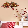 thumbnail image 4 of Biayxms Christmas Swag, Light Up Holiday Swag Front Door Wreath with Ribbon Bow and Red Berries for Home, 4 of 6