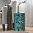 thumbnail image 3 of Elliot Outdoor 12 Inch Crackle Sunburst Iron Side Table, 3 of 8