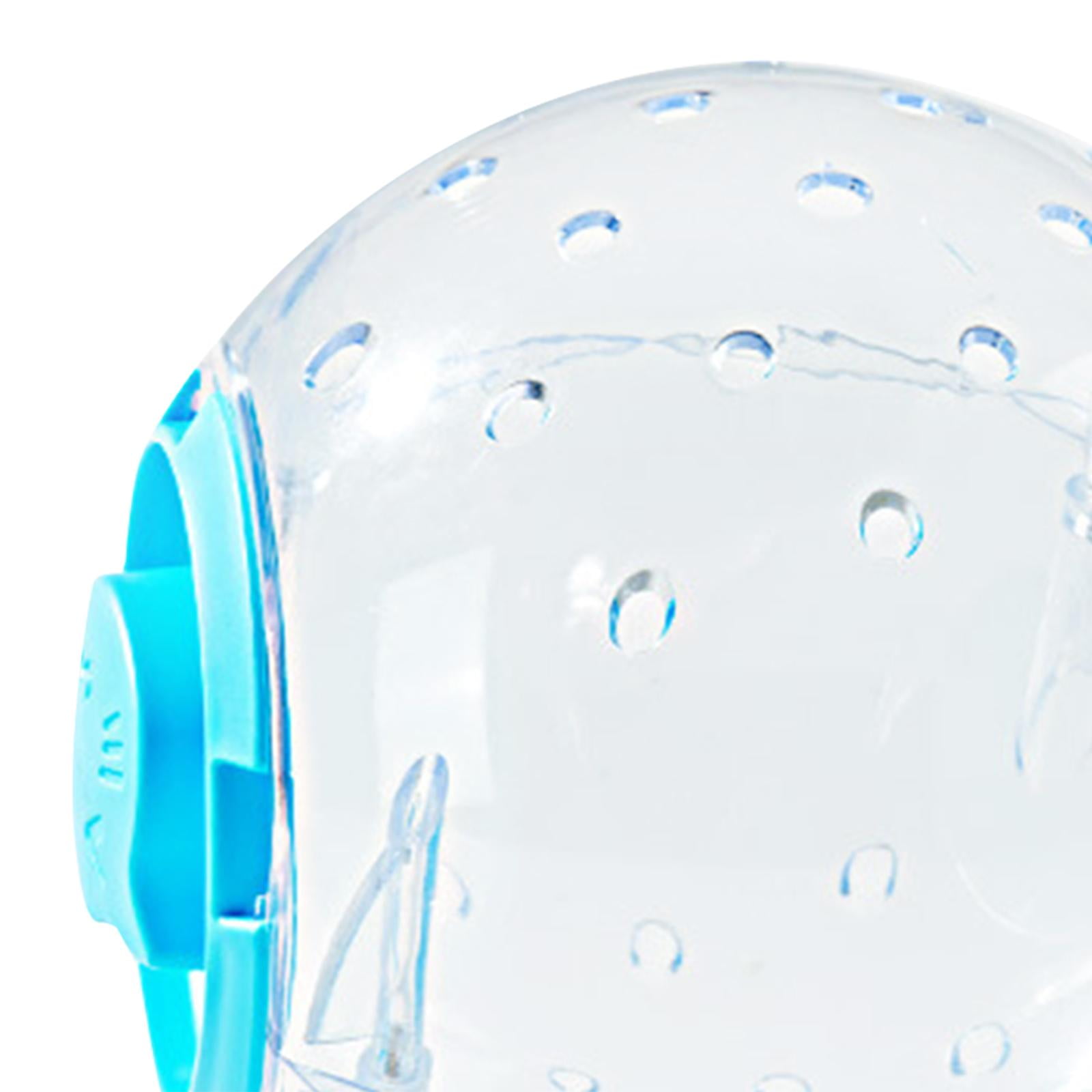 7inch Hamster Wheel Jogging Ball Multiple Vent Holes Versatile Cage Accessories Convenient Assemble Interactive Toy Transparent Blue