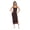 Brown, variant on Women’s Rib Midi Dress with Slight Scoop Back, Slim Fitted Silhouette and Stretch Fabric for Everyday Casual to Elevated Styling, XS-XL
