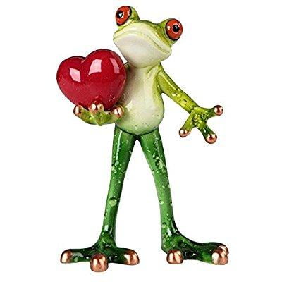 Stacked Frogs - stealstreet ss-g-61232 green frog with red heart valentine decorative figurine statue
