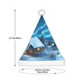 thumbnail image 3 of KLL Christmas Hats for Adults Plush Mountain Cottage In Snow Print Santa Hat Xmas Fluffy Santa Claus Hat for Women Men, 3 of 6