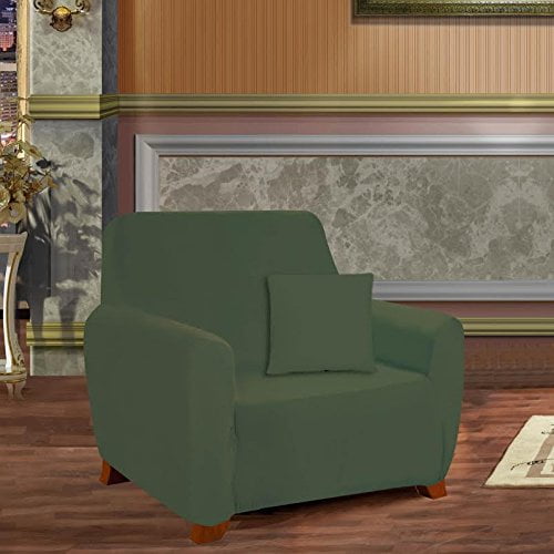 Elegant Comfort Collection Luxury Soft Furniture Jersey STRETCH SLIPCOVER, Chair SageGreen