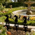 thumbnail image 4 of Ratón de jardín con tijeras, estaca metálica para jardín | Adorno de jardín de hierro inoxidable | Letrero decorativo para césped y macizos de flores, ideal para patios, terrazas y jardines., 4 of 6