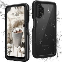 Dteck Samsung A32 5G Case with Built in Screen Protector Full Body Protective Waterproof Shockproof Clear Phone Case Cover for Samsung Galaxy A32 5G (Black)