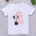 thumbnail image 3 of Camisetas de algodón para niños de Minnie, combinación de letras de la A a la Z, ropa de dibujos animados de Disney Kawaii, camisetas casuales para niños y niñas, 3 of 5