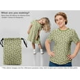thumbnail image 5 of oneOone Tissu Polyester Spandex Vert Clair Rétro Minimal Burger Matériel de Robe Tissu Imprimé Tissu au Mètre 56 Pouces de Large, 5 of 5