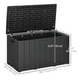 thumbnail image 2 of Coffre de Rangement de Jardin Extérieur de 81 Gallons, Coffre de Terrasse en Plastique PE Résistant aux Intempéries avec Roues et Poignées, Grand Organisateur Imperméable pour Coussins de Patio, Noir, 48.2 Pouces L x 24.4 Pouces L x 25.4 Pouces H, 2 of 7