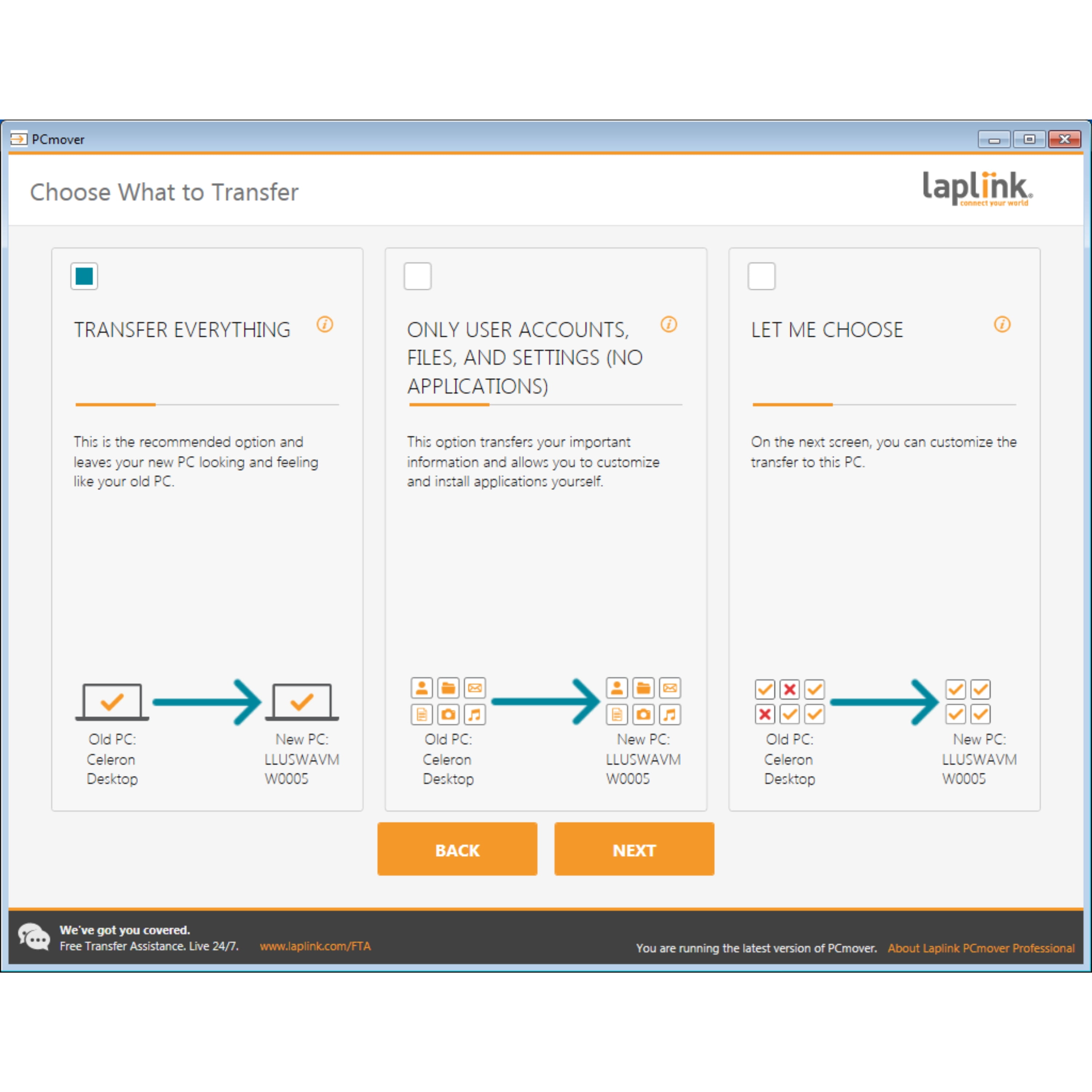 Laplink PCmover Professional 11 - 2 Use [Digital Download]