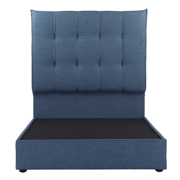 Box Base Cama Matrimonial+Cabecera Kenzo Azul